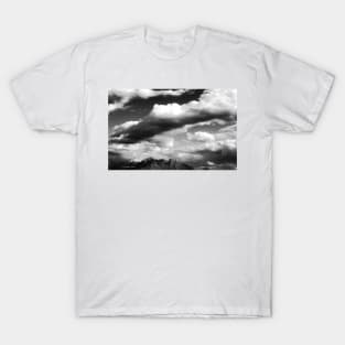 Beyond The Clouds  - Black And White T-Shirt